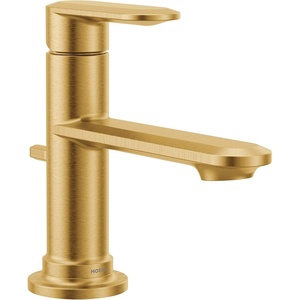 Moen Greenfield Brushed Gold Single Handle Bathroom Sink Faucet with Optional Deckplate, 6504BG