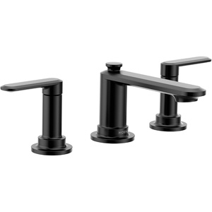 Moen Greenfield Matte Black Two-Handle Widespread Bathroom Sink Faucet, TV6507BL