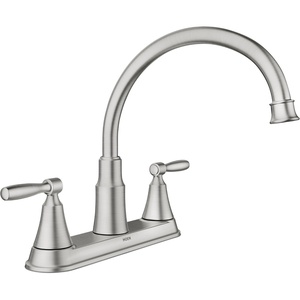 Moen Hutchinson Spot Resist Stainless 2-Handle Kitchen Sink Faucet, 87239SRS