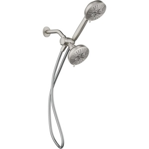 Moen Hydro Energetix High Pressure Dual Shower Head with Handheld Spray Combo, Spot Resist Brushed Nickel Finish, 200C0SRN