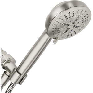 Moen Hydro Energetix High Pressure Shower Head with Handheld Sprayer, 8 Handheld Shower Head Spray Settings, Spot Resist Brushed Nickel Finish, 200H0SRN(Spot Resist Brushed Nickel)