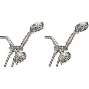 Moen Ignite Brushed Nickel Five-Function 3-3/4″ Diameter 5-Function Shower Spray Head with Handheld Showerhead, 20016SRN((Pack of 2))