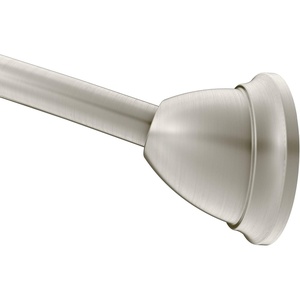 Moen MDN2170CH Magnetix 60-inch Curved Adjustable Single Shower Curtain Rod, Chrome(Brushed Nickel)