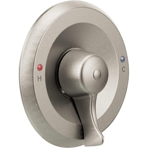 Moen M-Dura Posi-Temp Shower Trim Kit, Commercial 7-Inch Classic Shower Valve Control Trim Kit, Valve Required (Sold Separately), Brushed Nickel, T8370CBN(7-Inch Shower Trim Kit)