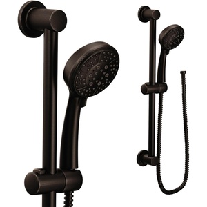 Moen Matte Black Eco-Performance 4-Spray Pattern Detachable Handheld Showerhead with 69-Inch-Long Hose and 30-Inch Slide Bar, 3669EPBL(Oil Rubbed Bronze)