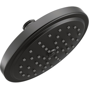 Moen Matte Black Single Function Shower Head with Immersion Rainshower Technology, 7-Inch Diameter, S176BL(Matte Black)