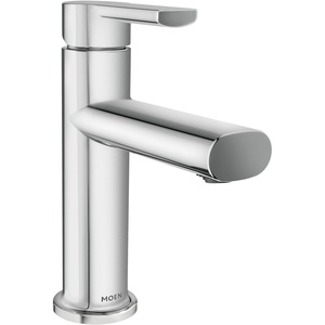 Moen Meena Bronzed Gold One-Handle Single Hole Modern Bathroom Sink Faucet with Optional Deckplate and Drain Assembly, 84794BZG(Chrome)