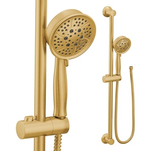 Moen Polished Nickel Eco-Performance Handheld Showerhead with 69-Inch-Long Hose Featuring 30-Inch Slide Bar, 3667EPNL(Brushed Gold)