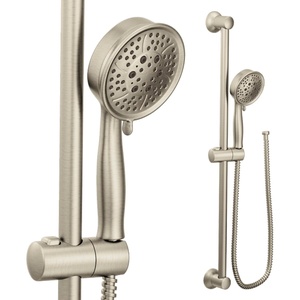 Moen Polished Nickel Eco-Performance Handheld Showerhead with 69-Inch-Long Hose Featuring 30-Inch Slide Bar, 3667EPNL(Brushed Nickel)