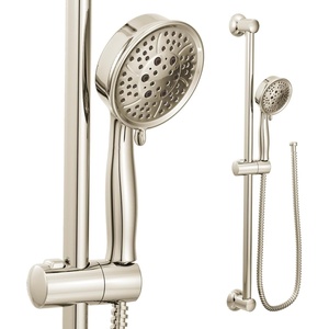 Moen Polished Nickel Eco-Performance Handheld Showerhead with 69-Inch-Long Hose Featuring 30-Inch Slide Bar, 3667EPNL(Polished Nickel)