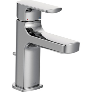 Moen Rizon Matte Black One-Handle Modern Bathroom Faucet with Drain Assembly, 6900BL(Chrome)