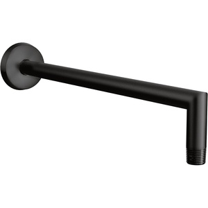 Moen S110BL Arris-Premium 14-Inch Rainshower Straight Shower Arm and Flange for Overhead Shower head, 2-1/2 Inch Square, Matte Black(Chrome)