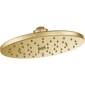 Moen S112EPBG 10-Inch Single Function Eco-Performance Rainshower Showerhead with Immersion Rainshower Technology, Brushed Gold
