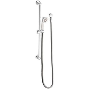 Moen S12107EPNL Weymouth Traditional Eco-Performance Handshower Handheld Shower with 30-Inch Slide Bar and 69-Inch Metal Hose, Polished Nickel(Polished Nickel)