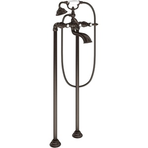 Moen S22110ORB Weymouth Two Handle Tub Filler with Lever-Handles and Handshower, Oil Rubbed Bronze