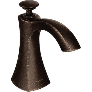 Moen S3948SRS Transitional Deck Mounted Kitchen Soap Dispenser with Above the Sink Refillable Bottle, Spot Resist Stainless(Oil-rubbed Bronze)