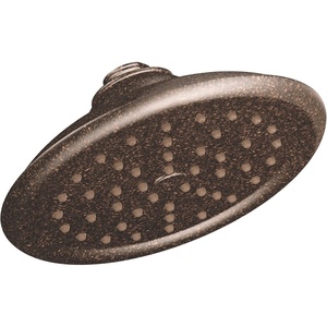 Moen S6310BN ExactTemp Single Function Rain Shower Showerhead with Immersion Technology at 2.5 GPM Flow Rate, 7-Inch, Brushed Nickel(Oil Rubbed Bronze)