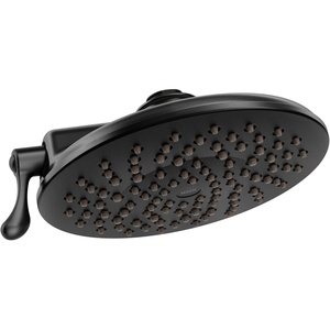 Moen S6320BL Showering Acc – Premium Two-Function 8″ Diameter Spray Head Rainshower, Matte Black