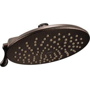 Moen S6320EPBN Velocity Eco-Performance Two-Function Rain Shower Shower Head with Immersion Technology, 8-Inch, Brushed Nickel(Oil Rubbed Bronze)