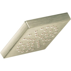 Moen S6340EP 90 Degree 6″ Eco-Performance Single-Function Showerhead with Immersion Technology at 2.0 GPM Flow Rate, Chrome(Brushed Nickel)