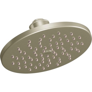 Moen S6360 8″ Single-Function Rainshower Showerhead with Immersion Technology at 2.5 GPM Flow Rate, Chrome(Brushed Nickel)