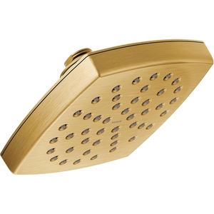 Moen S6365EPBN Voss 6″ Single-Function Eco-Performance Rainshower Showerhead with Immersion Technology, Brushed Nickel(Brushed Gold)