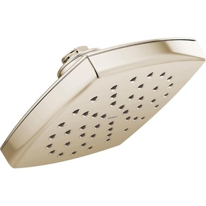 Moen S6365EPBN Voss 6″ Single-Function Eco-Performance Rainshower Showerhead with Immersion Technology, Brushed Nickel(Polished Nickel)