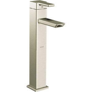 Moen S6711 90-Degree One-Handle Vessel Sink Modern Bathroom Faucet, Chrome(Brushed Nickel)