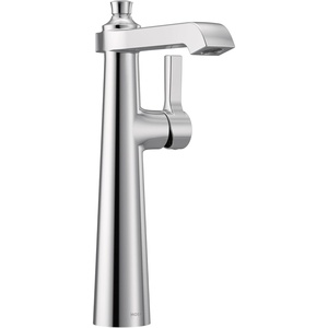 Moen S6982 Flara One-Handle Single Hole Vessel Sink Bathroom Faucet, Chrome(Chrome)