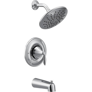Moen T2233EP Eva Tub Shower System with Rainshower Showerhead without Valve, Chrome((Pack of 1))