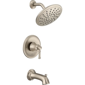 Moen T2283EPBN Dartmoor Tub Shower Faucet System with Rainshower Showerhead without Valve, Brushed Nickel(Brushed Nickel)