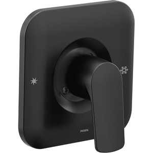 Moen T2811BL Rizon Posi-Temp Pressure Balancing Modern Shower Trim Kit, Valve Required, Matte Black(Matte Black)