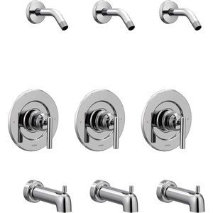 Moen T2903NH Gibson PosiTemp One-Handle Tub/Shower without Showerhead, Valve Required, Chrome((Pack of 3))