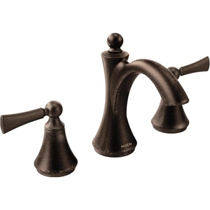 Moen T4520ORB Wynford Two-Handle Widespread High-Arc Bathroom Faucet without Valve, Oil-Rubbed Bronze