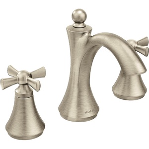 Moen T4524BN Wynford Two-Handle High Arc Bathroom Faucet, Brushed Nickel