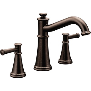Moen T9023 Belfield Two-Handle Deck Mounted Roman Tub Faucet Without Valve, Chrome(Oil Rubbed Bronze)