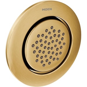 Moen TS1322BG Mosaic Mosaic Round Single-Function Body Spray, Valve Required, Brushed Gold(Brushed Gold)