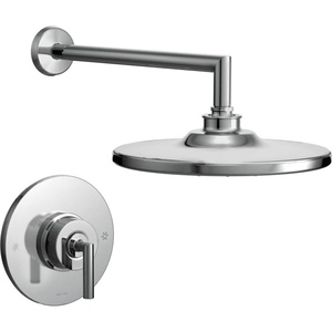 Moen TS22002EPBL Arris Posi-Temp Pressure Balancing Modern Shower Trim Kit with 10-Inch Eco-Performance Rainshower, Valve Required, Matte Black(Chrome)
