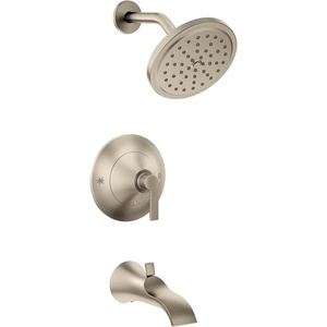 Moen TS2203BN Doux Posi-Temp Pressure Balancing Tub and Shower Trim Kit, Valve Required, Brushed Nickel(Brushed Nickel)