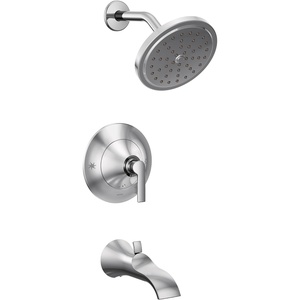 Moen TS2203BN Doux Posi-Temp Pressure Balancing Tub and Shower Trim Kit, Valve Required, Brushed Nickel(Chrome)