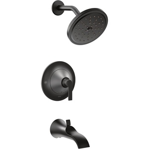 Moen TS2203BN Doux Posi-Temp Pressure Balancing Tub and Shower Trim Kit, Valve Required, Brushed Nickel(Matte Black)