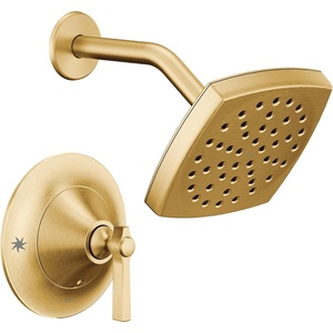 Moen TS2912EPBG Flara Posi-Temp Pressure Balancing Eco-Performance Shower Trim Kit, Valve Required, Brushed Gold
