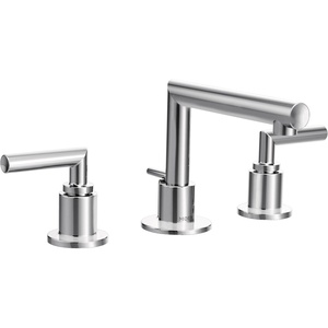 Moen TS43002BL Arris Two-Handle Modern 8 in. Widespread Bathroom Faucet Trim Kit, Valve Required, Matte Black(Chrome)