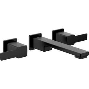 Moen TS6731BL 90 Degree Two-Handle Wall Mount Bathroom Faucet Trim Kit, Valve Required