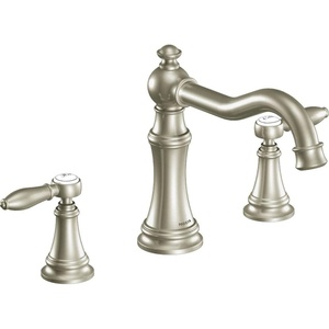 Moen Ts22103Bn Weymouth Two-Handle High Arc Roman Tub Faucet, Brushed Nickel(Brushed Nickel)