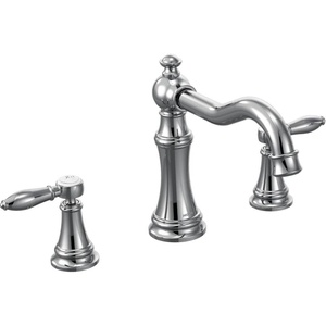 Moen Ts22103Bn Weymouth Two-Handle High Arc Roman Tub Faucet, Brushed Nickel(Chrome)
