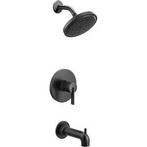 Moen UT2263EP CIA Collection M-CORE 2-Series Eco Performance 1-Handle Tub and Shower Trim Kit, Valve Required, Chrome(Matte Black)