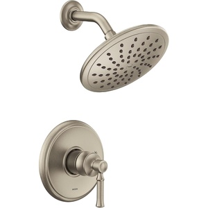Moen UT2282EPBL Dartmoor M-CORE 2-Series 1-Handle Shower Trim Kit with 8-Inch Rainshower, Valve Required, Matte Black(Brushed Nickel)