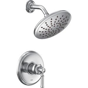Moen UT2282EPBL Dartmoor M-CORE 2-Series 1-Handle Shower Trim Kit with 8-Inch Rainshower, Valve Required, Matte Black(Chrome)