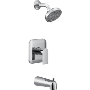 Moen UT2473EP Genta LX M-CORE 2-Series 1-Handle Tub and Shower Trim Kit, Valve Required, Chrome(Chrome)
